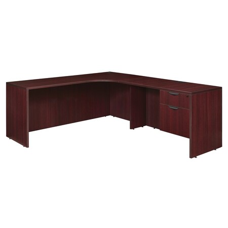Regency Pedestal Desk Legacy 71" Single Pedestal Right Corner, Mahogany LLDCRSP712447MH